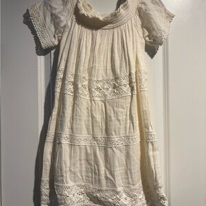 Women’s American Eagle Outfitters Off White Off The Shoulder Dress Size XS